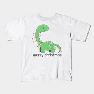 Cute Christmas dinosaur Kids T-Shirt